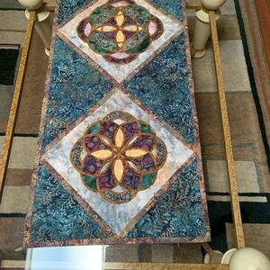 Elegant Multicolor Quilted reversible Table Runner